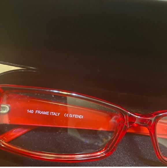 Fendi Eyeglasses Red F664 603 140 with Case and Card EUC - Picture 8 of 8
